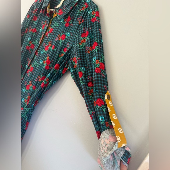 Matilda Jane Follow Your Dreams Fa La La Shirt Dress Sz S plaid floral - Picture 11 of 16